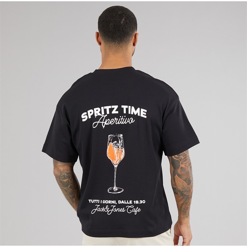 JACK & JONES Herre Coastal Days T-shirt Sort - Billede 3