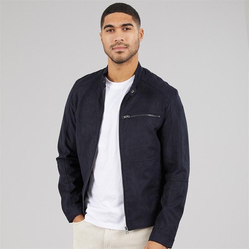 JACK & JONES Herre Dylan PU Jakke Sort - Billede 3