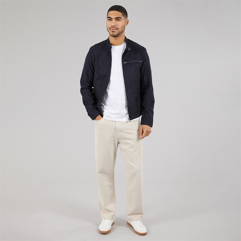 JACK & JONES Herre Dylan PU Jakke Sort - Billede 4