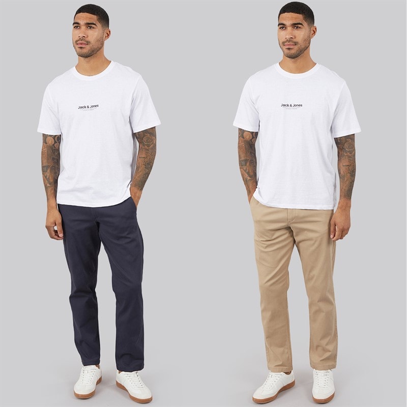 JACK & JONES Herre To Pack Afslappede Kane Dave Chinos Navy/Crockery - Billede 4