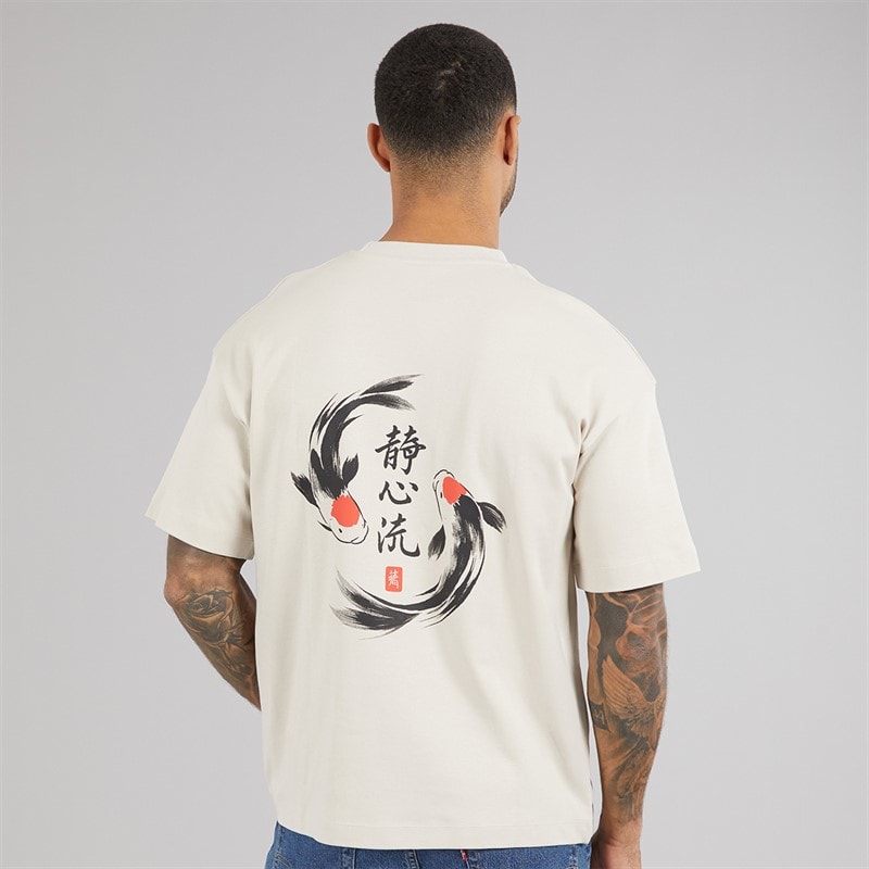 JACK & JONES Herre Fisk T-shirt Moonbeam Fish - Billede 3