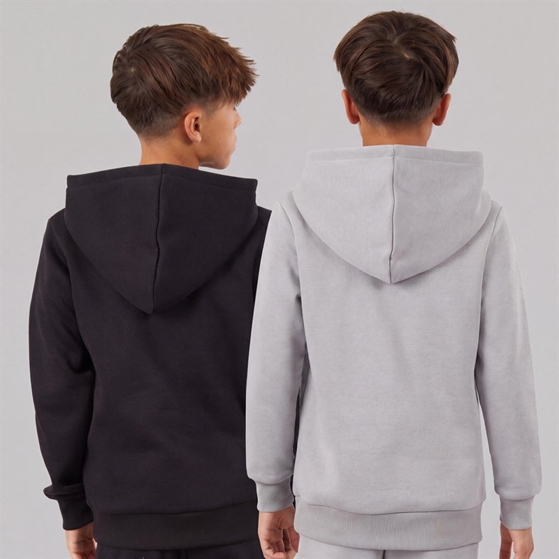 JACK & JONES Drenge Toby To Pak Hættetrøjer Alloy/Sort - Billede 2