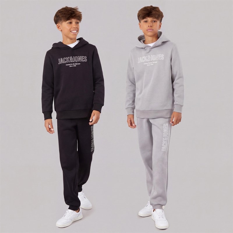 JACK & JONES Drenge Toby To Pak Hættetrøjer Alloy/Sort - Billede 3