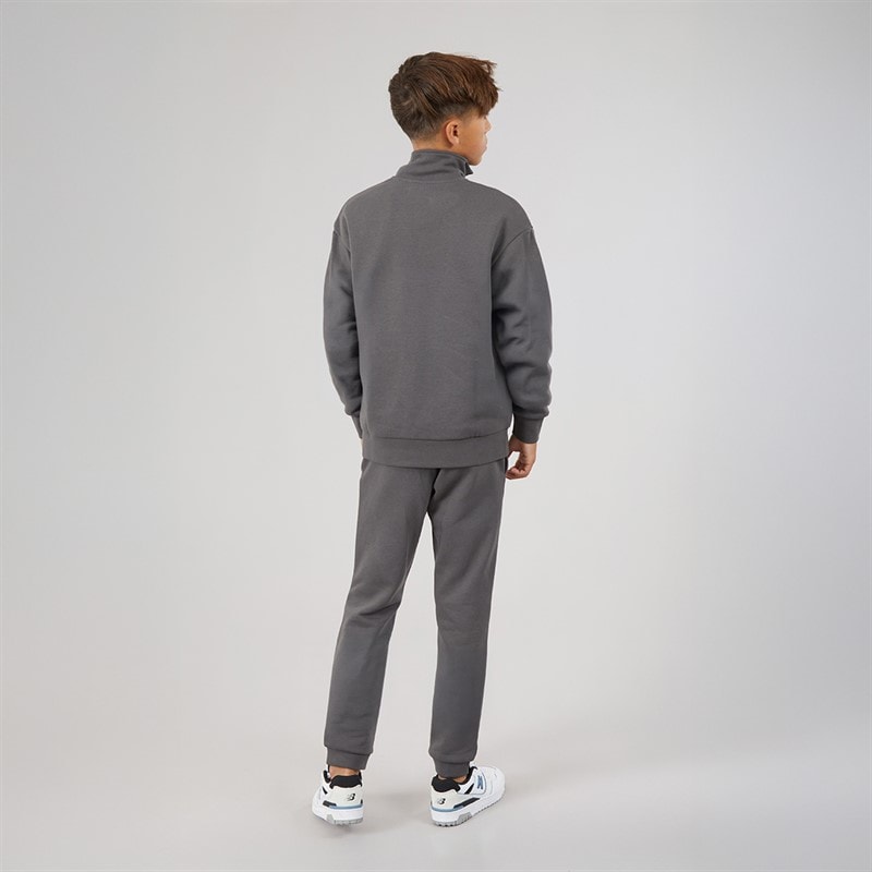 JACK & JONES Drenge Vesterbro Quarter Zip Sweatshirt Træningsdragt Asphalt - Billede 2