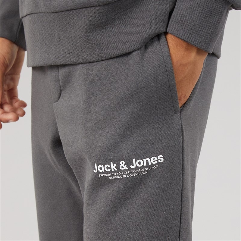 JACK & JONES Drenge Vesterbro Quarter Zip Sweatshirt Træningsdragt Asphalt - Billede 5