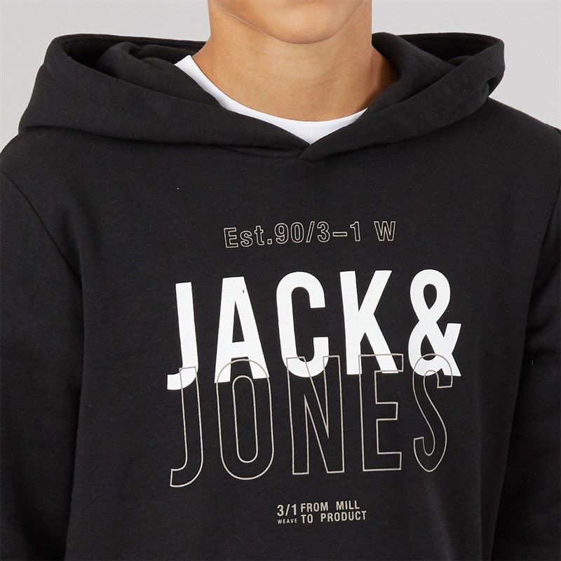JACK & JONES Drenge Mickey Sweatshirt Og Joggingbukser Træningsdragt Sort - Billede 3