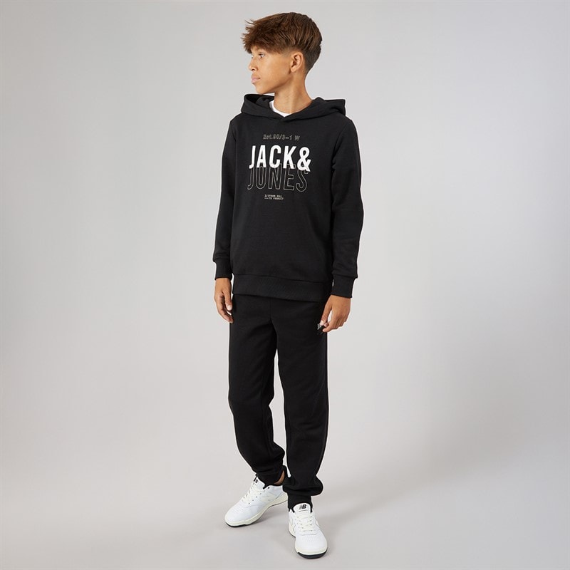 JACK & JONES Drenge Mickey Sweatshirt Og Joggingbukser Træningsdragt Sort - Billede 4
