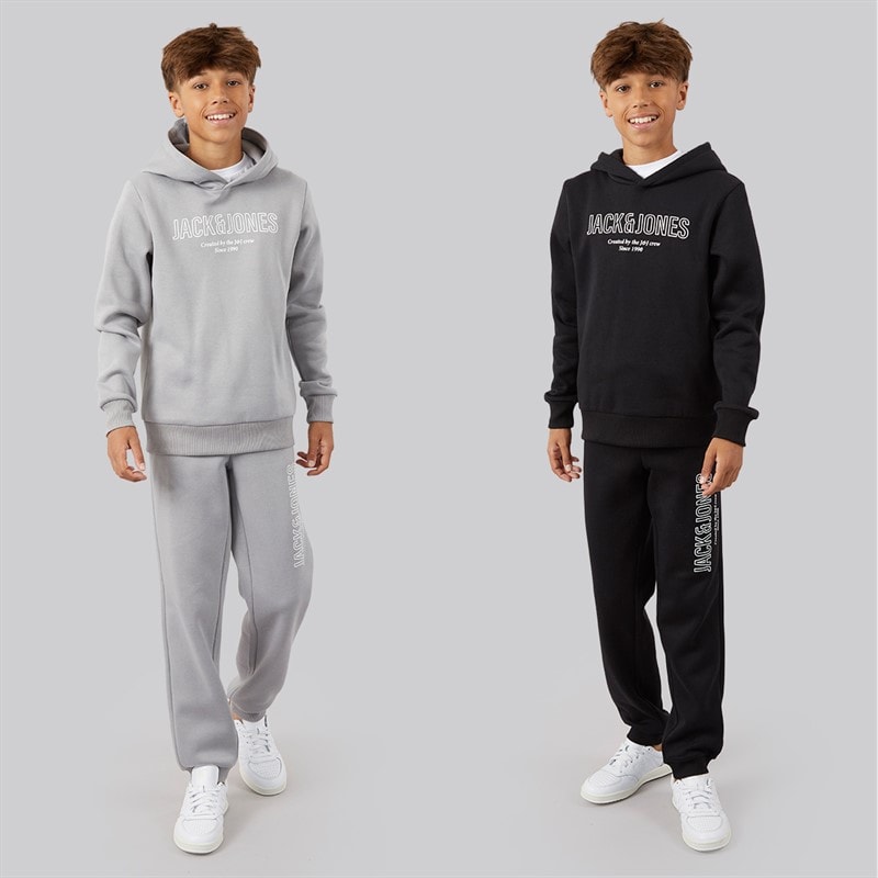 JACK & JONES Drenge Toby To Pak Joggingbukser Alloy/Sort - Billede 4