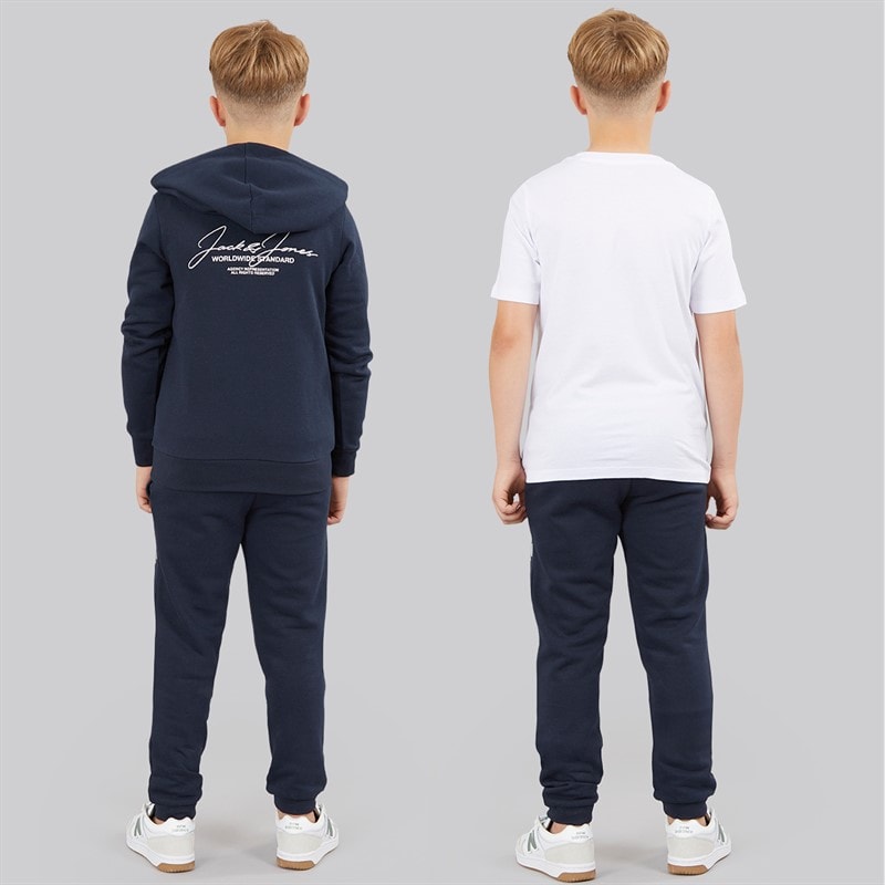 JACK & JONES Drenge Caleb Triple Sæt Træningsdragt Navy Blazer/Hvid - Billede 2