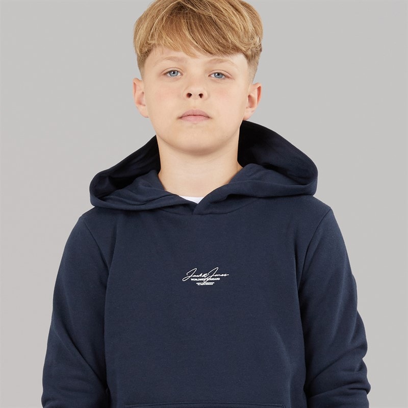 JACK & JONES Drenge Caleb Triple Sæt Træningsdragt Navy Blazer/Hvid - Billede 3