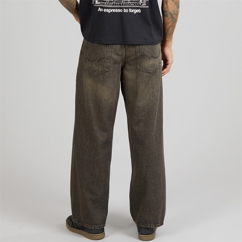 JACK & JONES Herre Dave Skewed 464 Wide Jeans Black Denim - Billede 2