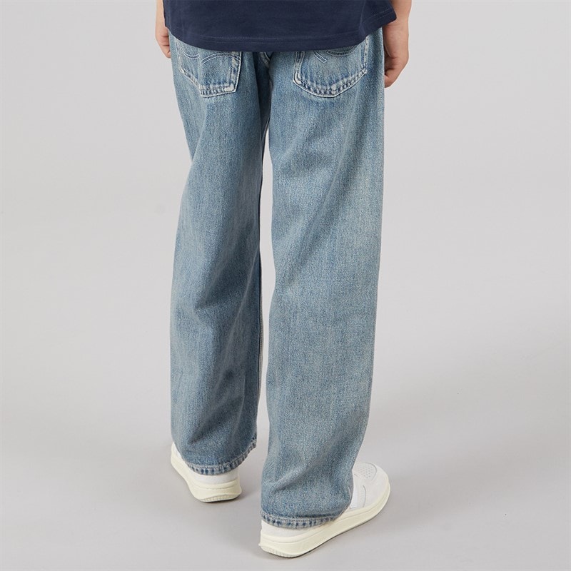 JACK & JONES Drenge Alex Orginal AKM 308 Baggy Fit Jeans Blue Denim - Billede 2