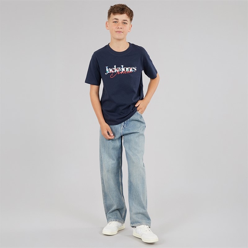 JACK & JONES Drenge Alex Orginal AKM 308 Baggy Fit Jeans Blue Denim - Billede 4