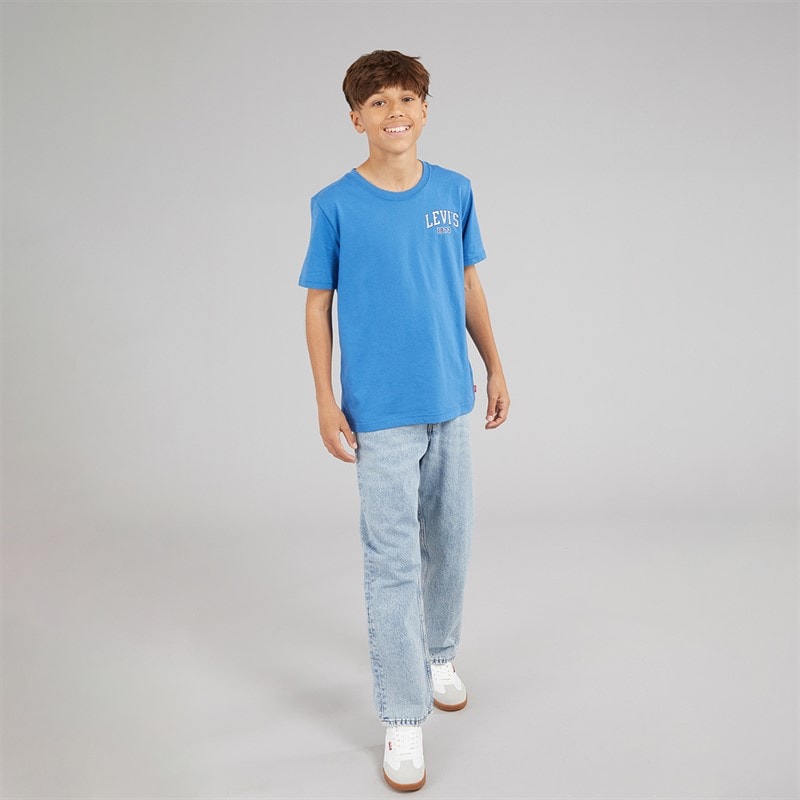 JACK & JONES Drenge Chris Original AKM 932 Relaxed Fit Jeans Blue Denim - Billede 4