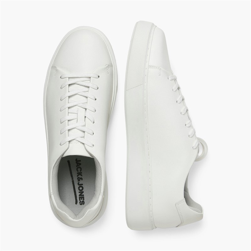 JACK & JONES Herre Stockholm Læder Sneakers Bright White - Billede 4