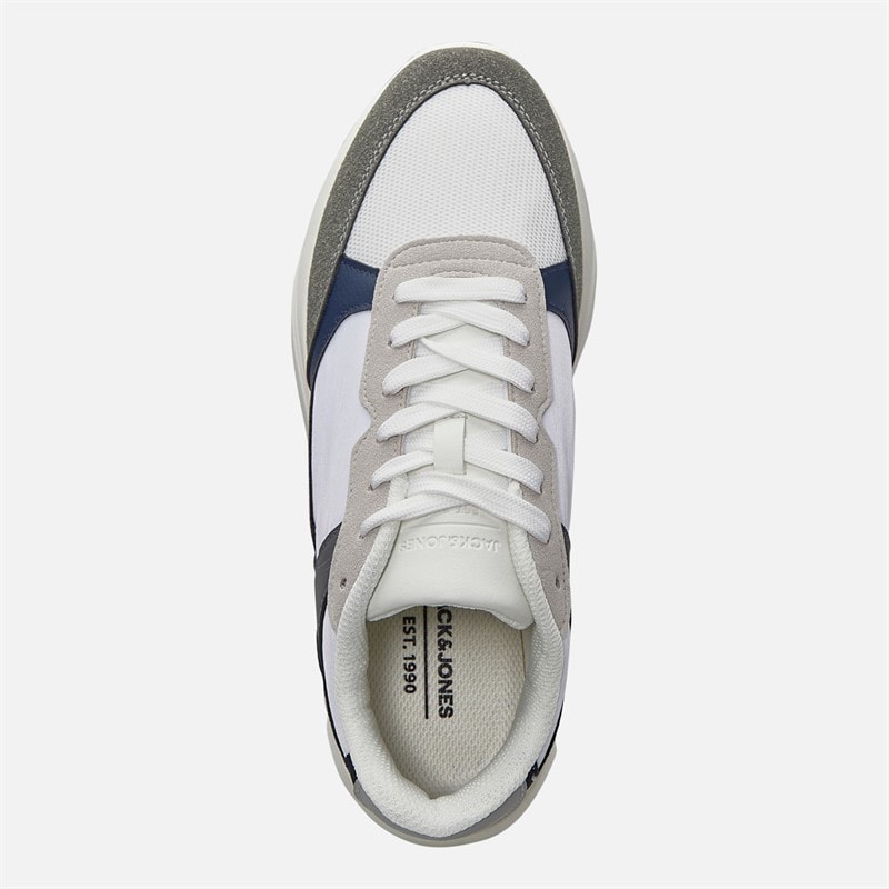 JACK & JONES Herre Aspire PU Løbesko Hvid/Grå - Billede 4