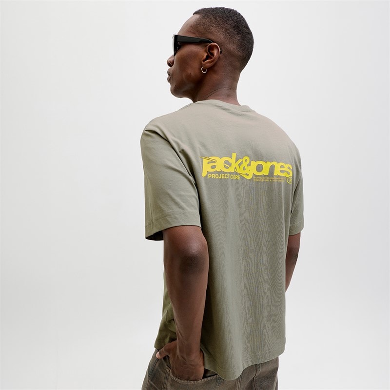 JACK & JONES Herre Union Bagprint T-shirt Shadow