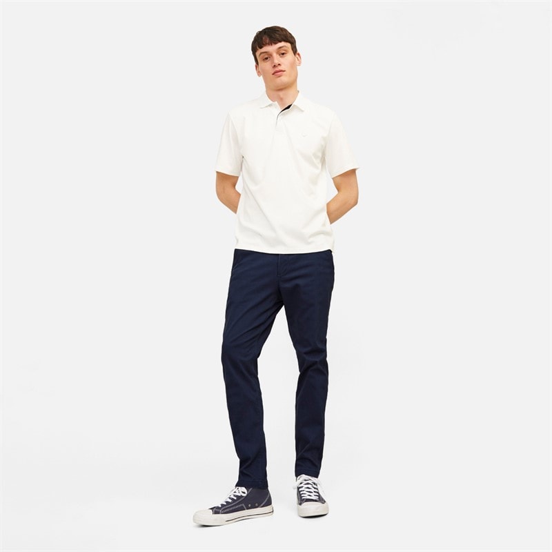 JACK & JONES Herre Marco Dave Chinos Marineblå - Billede 4