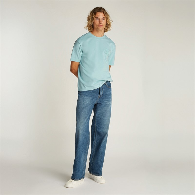 Calvin Klein Jeans Herre T-shirt Frisk Mint - Billede 3