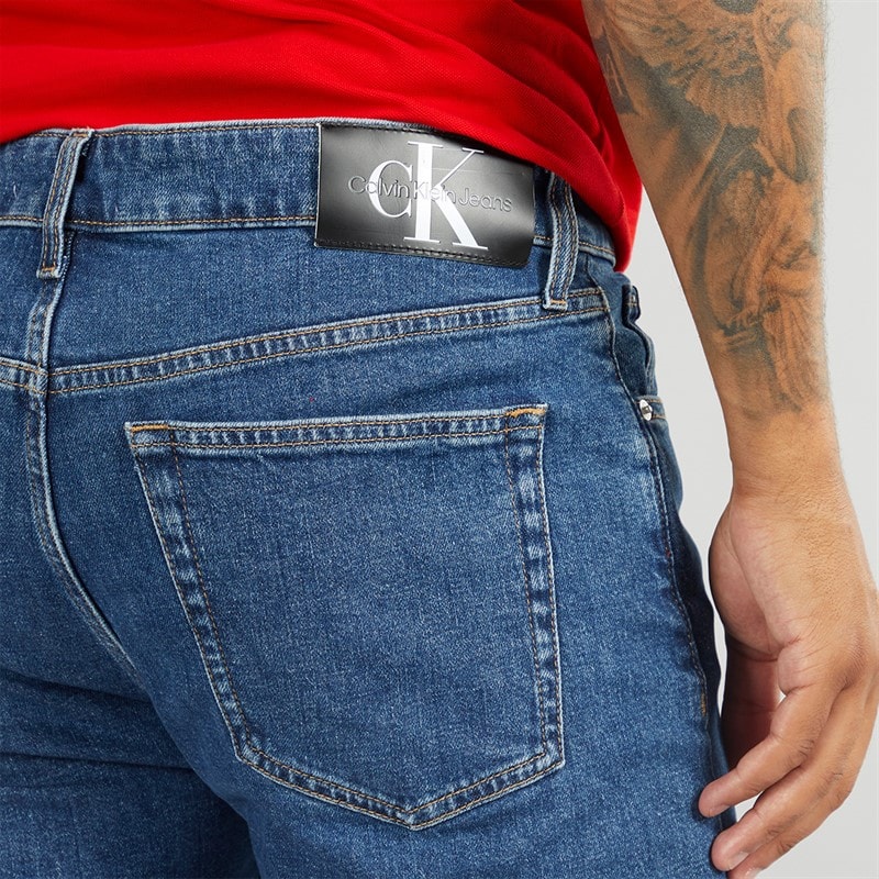 Calvin Klein Jeans Herre Tapered Jeans Denim Mørk - Billede 3