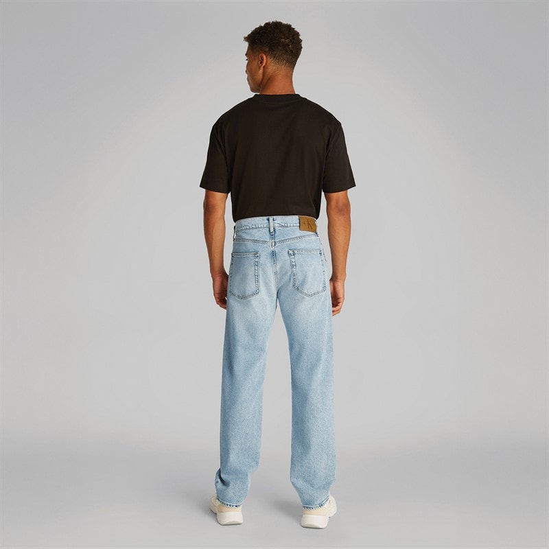 Calvin Klein Jeans Herre Standard Straight Jeans Denim Lys - Billede 4