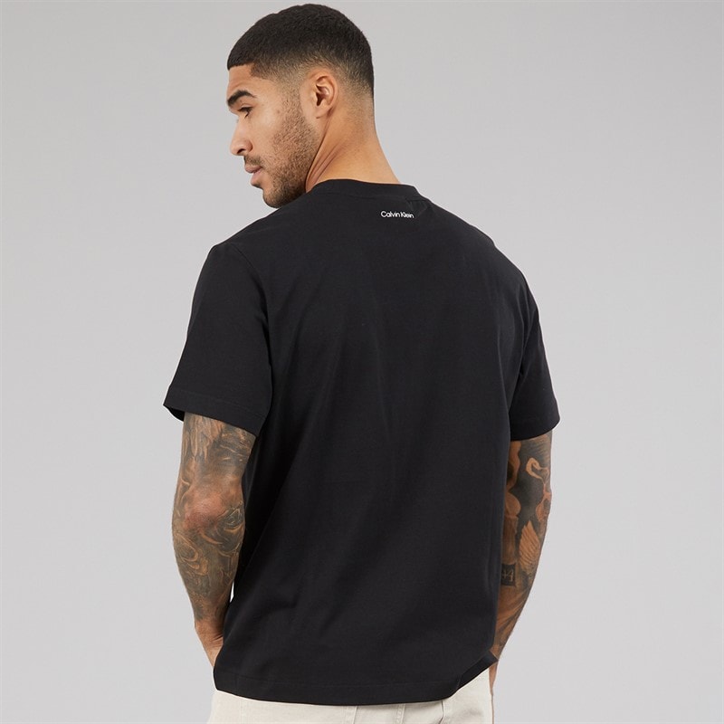 Calvin Klein Jeans Herre 20S marts grafik T-shirt Sort - Billede 2