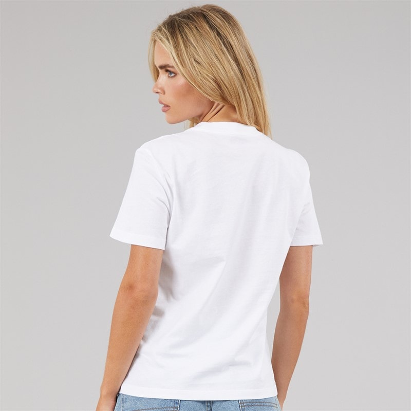 Calvin Klein Jeans Dame Klassisk Monologo T Shirt Bright White - Billede 2