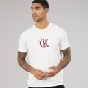 Calvin Klein Jeans Herre CKJ Logo Grafik T-shirt White Greige