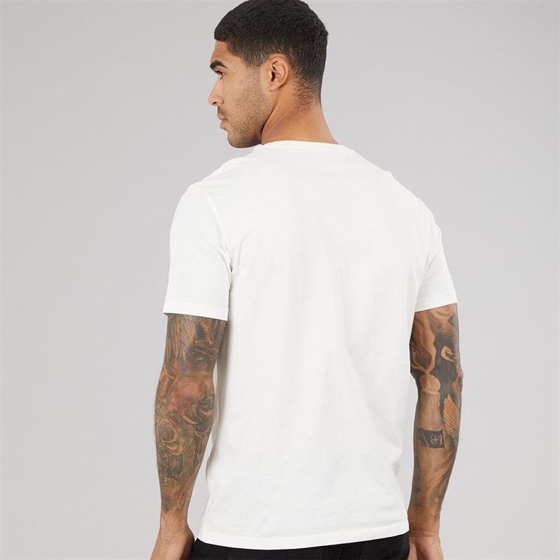 Calvin Klein Jeans Herre CKJ Logo Grafik T-shirt White Greige - Billede 2