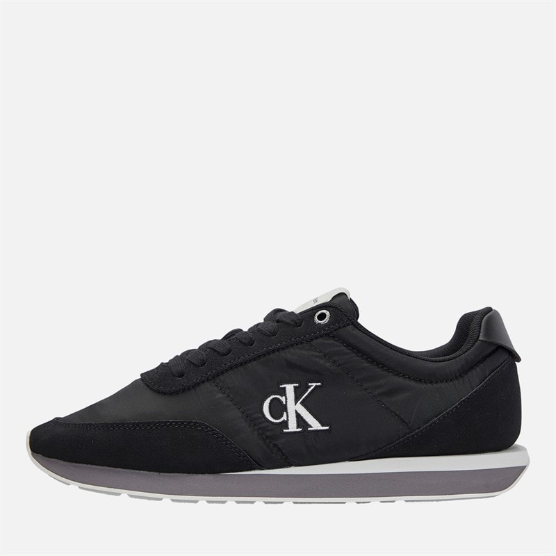 Calvin Klein Jeans Herre Retro Runner Sneakers Sort/Stormfront/Vaporous White
