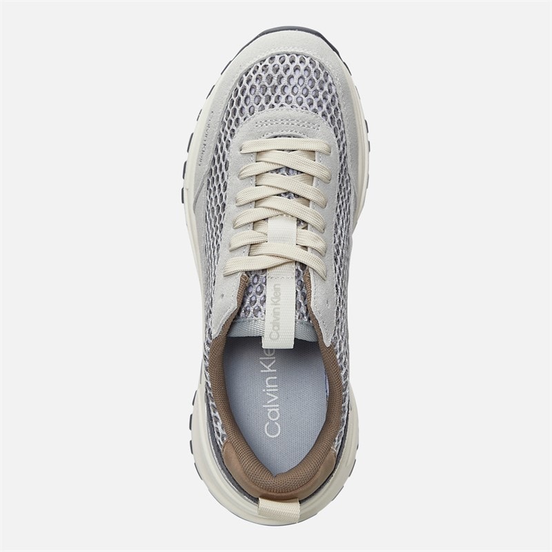 Calvin Klein Jeans Dame løbesko til vandring Desert Taupe/Silver/Coal - Billede 4