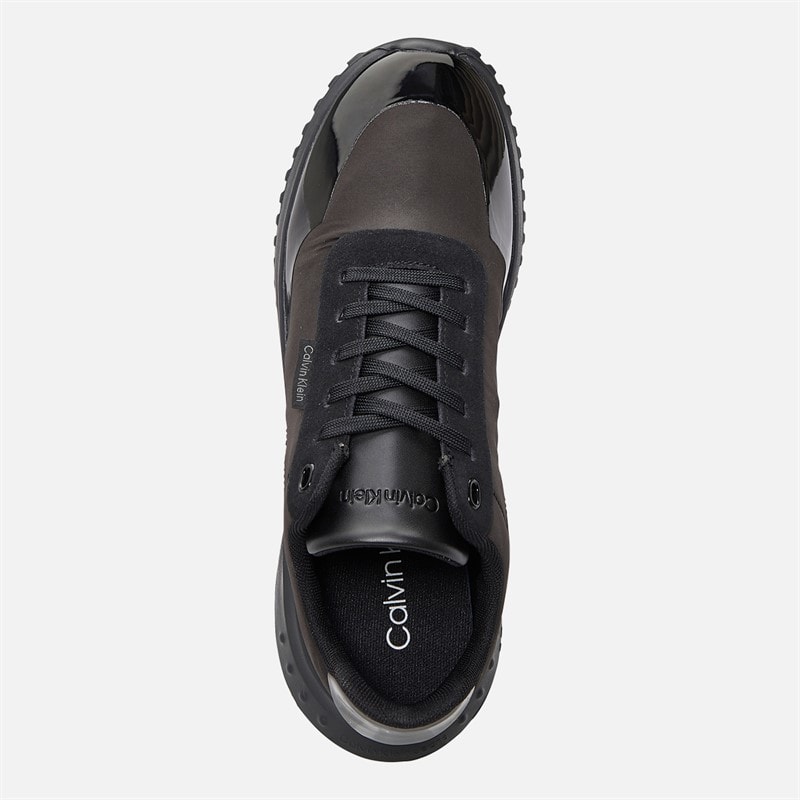 Calvin Klein Jeans Dame Eva Runner Sneakers Triple Black - Billede 4