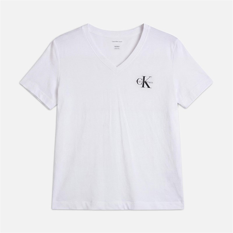 Calvin Klein Jeans Dame Logo To Pak T Shirts Adrenaline Rush/Brilliant White - Billede 2