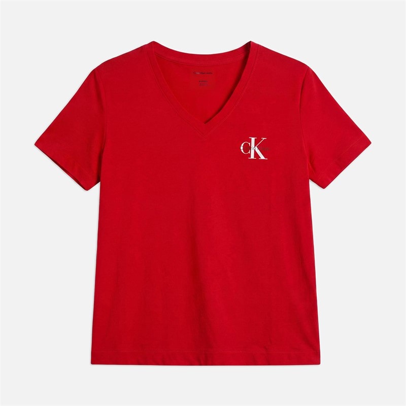 Calvin Klein Jeans Dame Logo To Pak T Shirts Adrenaline Rush/Brilliant White - Billede 3