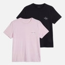 Calvin Klein Jeans Dame Monologo To pak T-shirts Cradle Pink/Sort