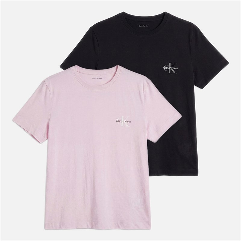 Calvin Klein Jeans Dame Monologo To pak T-shirts Cradle Pink/Sort