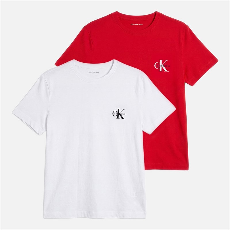Calvin Klein Jeans Dame Logo To Pak T Shirts Adrenaline Rush/Brilliant White