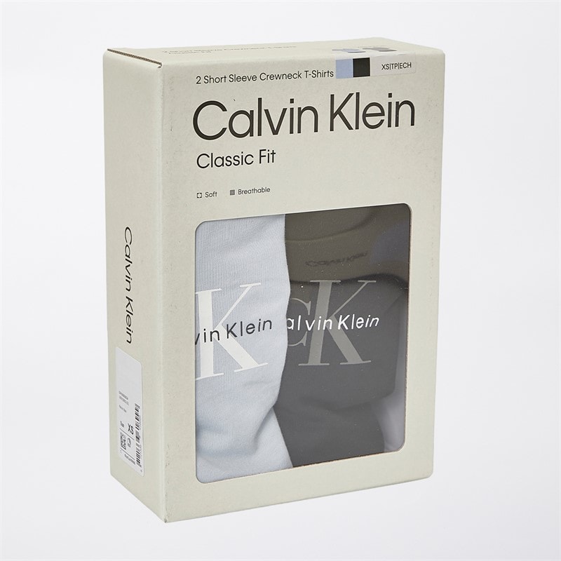 Calvin Klein Jeans Dame Monologo To pak T-shirts Plein Air/Sort - Billede 4