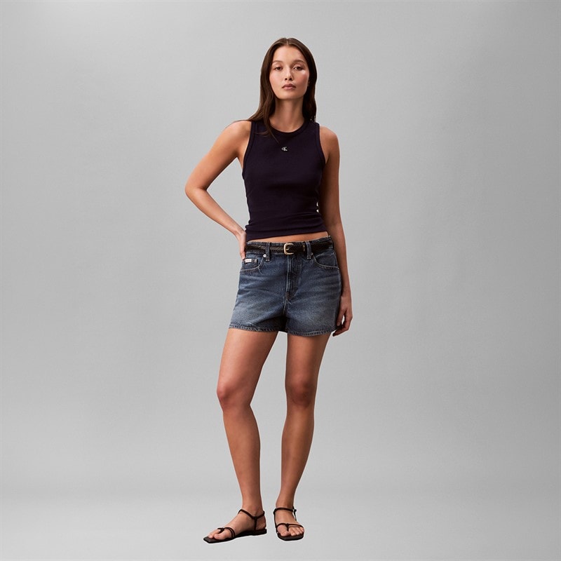 Calvin Klein Jeans Dame Monogram Mærke Vest Evening Blue - Billede 5