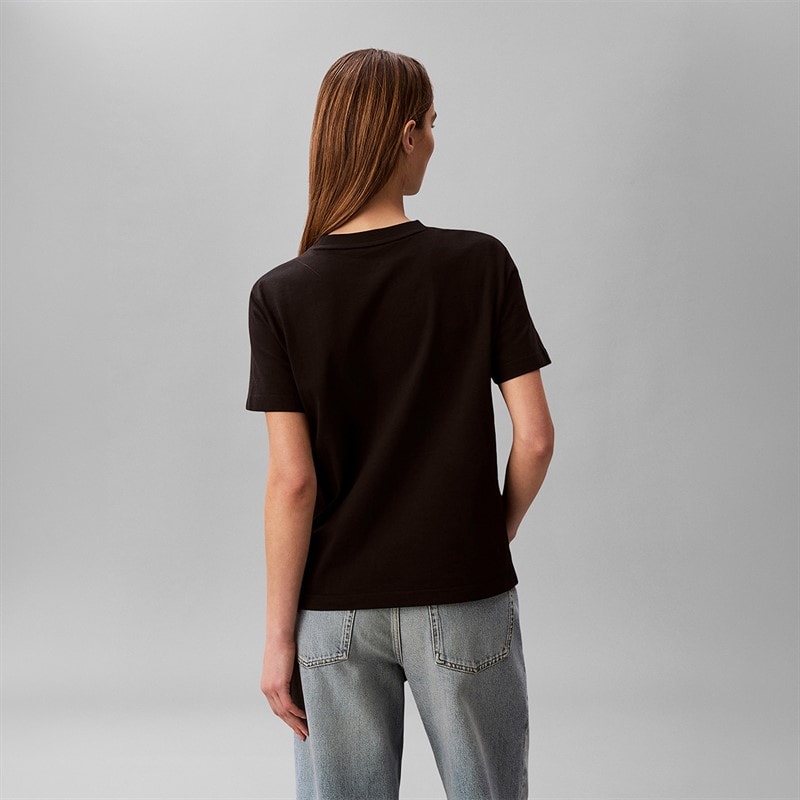 Calvin Klein Jeans Dame Klassisk T-shirt Sort - Billede 2