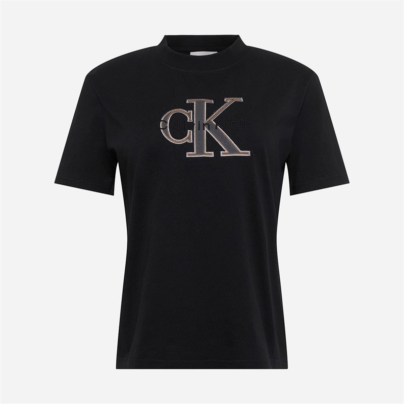 Calvin Klein Jeans Dame Klassisk T-shirt Sort - Billede 5
