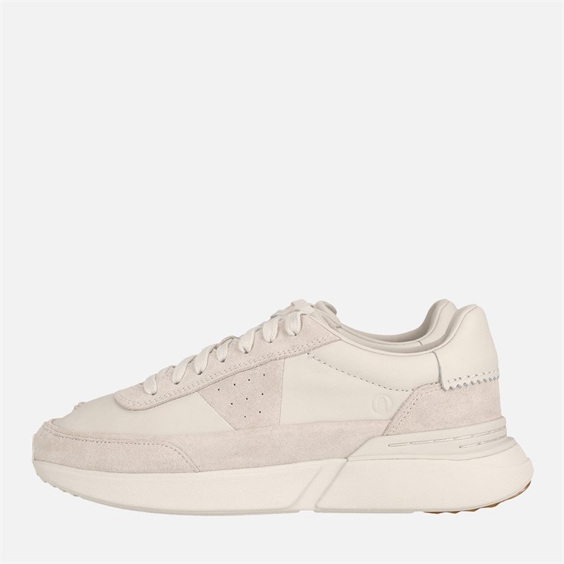 Clarks Herre Premium Craft Pace Sko White Leather - Billede 1