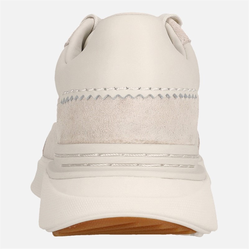 Clarks Herre Premium Craft Pace Sko White Leather - Billede 3