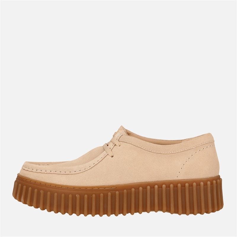 Clarks Dame Premium Torhill Bee Sko Ecru Suede