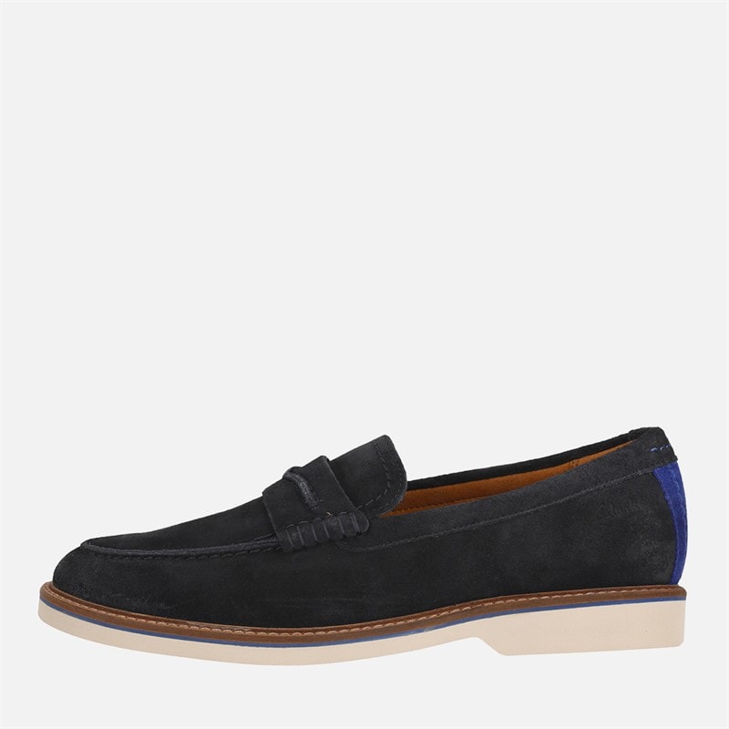 Clarks Herre Premium Atticus LT Slip Sko Navy Suede