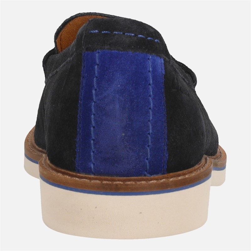 Clarks Herre Premium Atticus LT Slip Sko Navy Suede - Billede 3