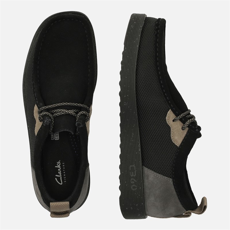 Clarks Herre Premium FTR2LO Wallabee Sko Black Combi - Billede 4