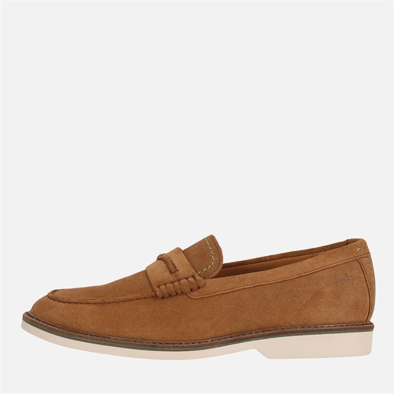 Clarks Herre Premium Atticus LT Slip Sko Cola Suede