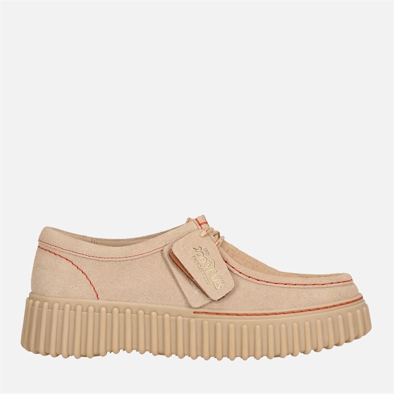 Clarks Dame Premium Torhill Bee Sko Ecru Suede