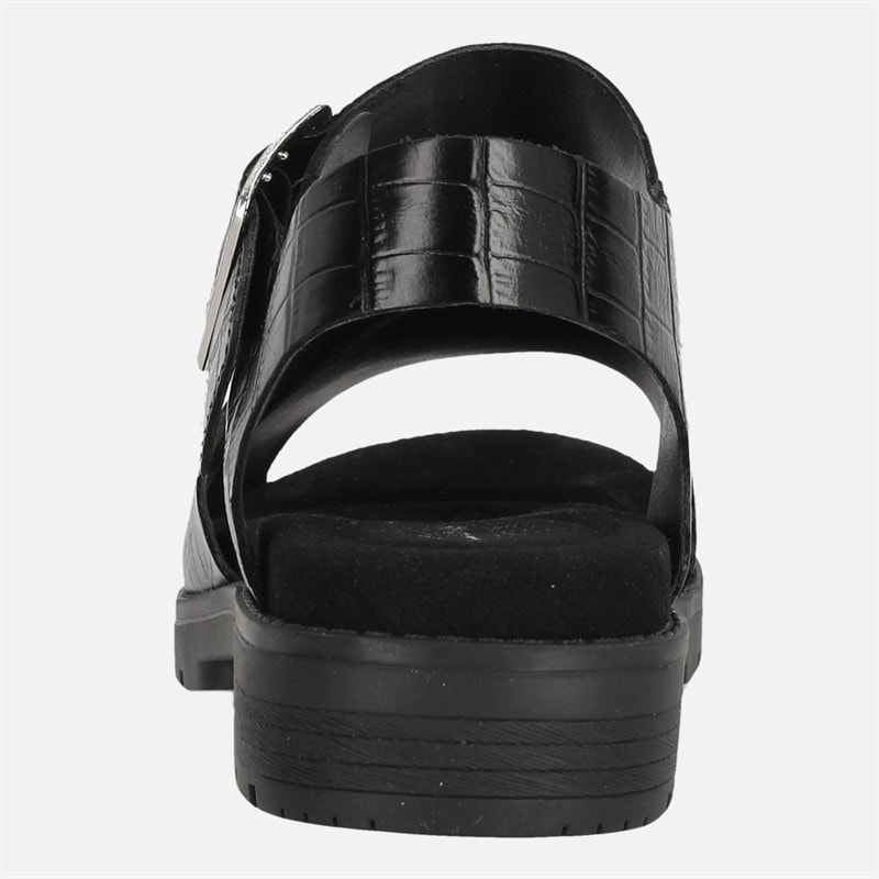 Clarks Dame Premium Orinoco Sandaler Med Krydsremme Black Interest - Billede 3